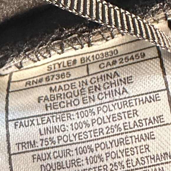 BB DAKOTA FAUX LEATHER SKIN IN THE GAME PANT SIZE 6 - Picture 6 of 6